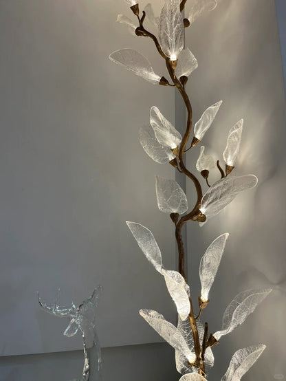 Creative Bionic Resin Leaves Chandelier for Living Room/Dining Room/Staircase - Zelno Lighting