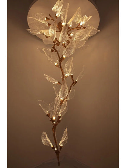 Creative Bionic Resin Leaves Chandelier for Living Room/Dining Room/Staircase - Zelno Lighting