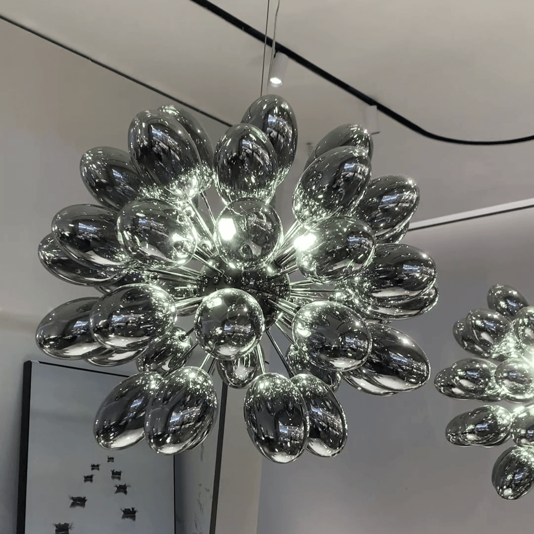 Creative Black Grape Glass Chandelier for Bar/Dining/Living Room/Kitchen Island - Zelno Lighting