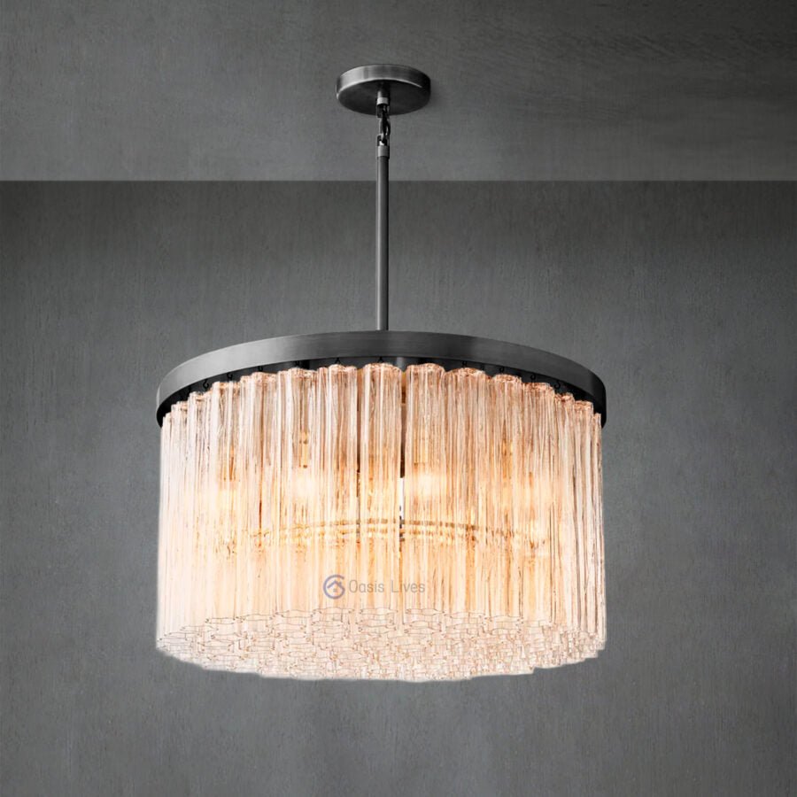 Crelo Round Murano Glass Chandelier 36" - Zelno