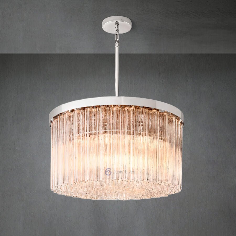 Crelo Round Murano Glass Chandelier 36" - Zelno