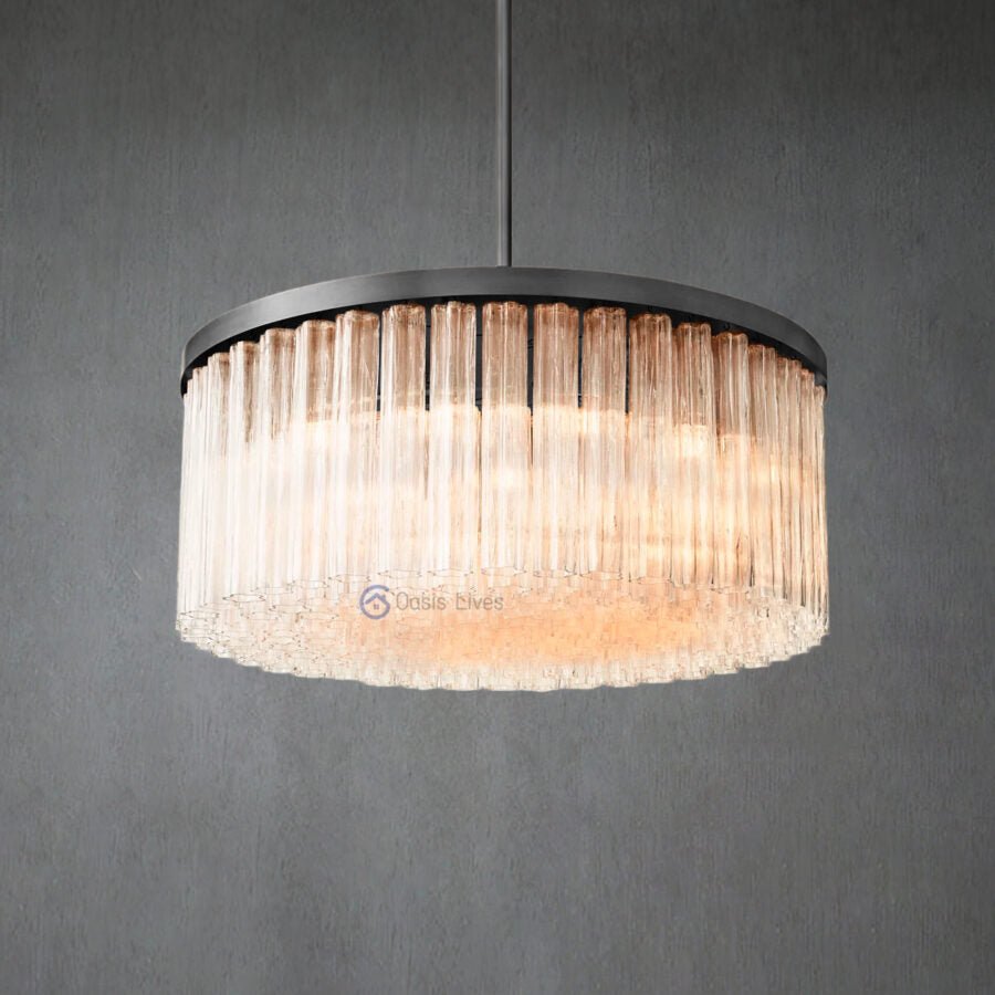 Crelo Round Murano Glass Chandelier 48" - Zelno