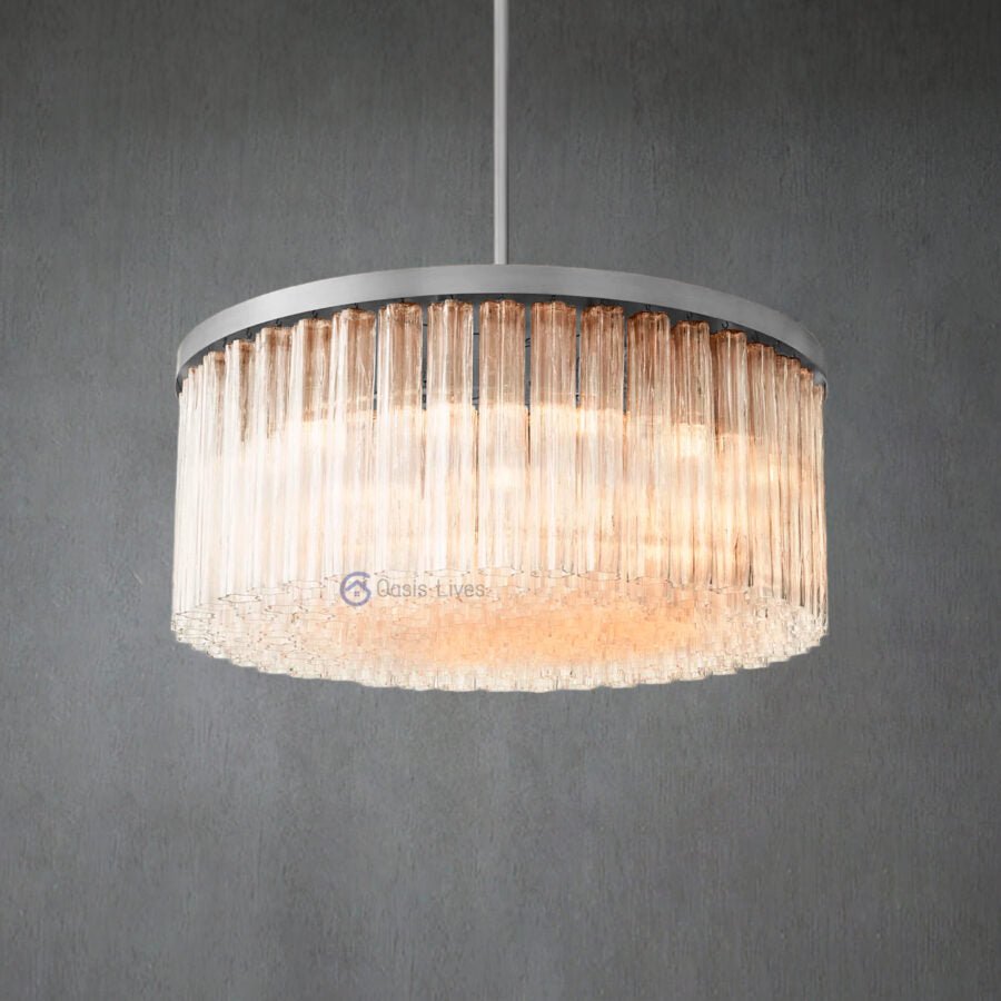 Crelo Round Murano Glass Chandelier 48" - Zelno