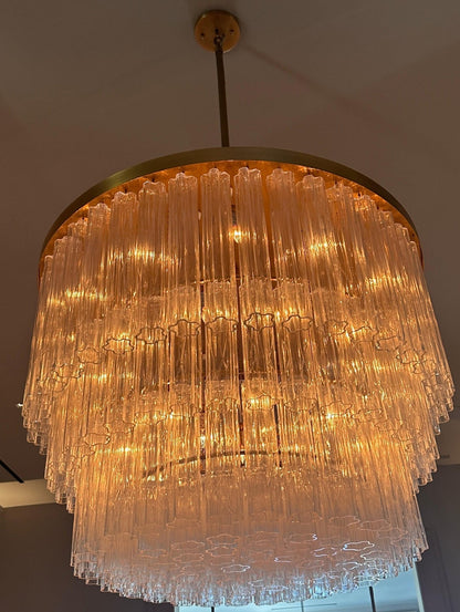 Crelo Round Murano Glass Chandelier 48" - Zelno
