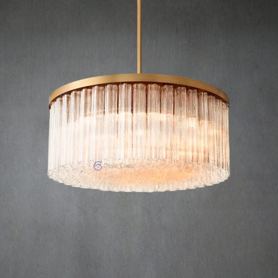 Crelo Round Murano Glass Chandelier 48" - Zelno