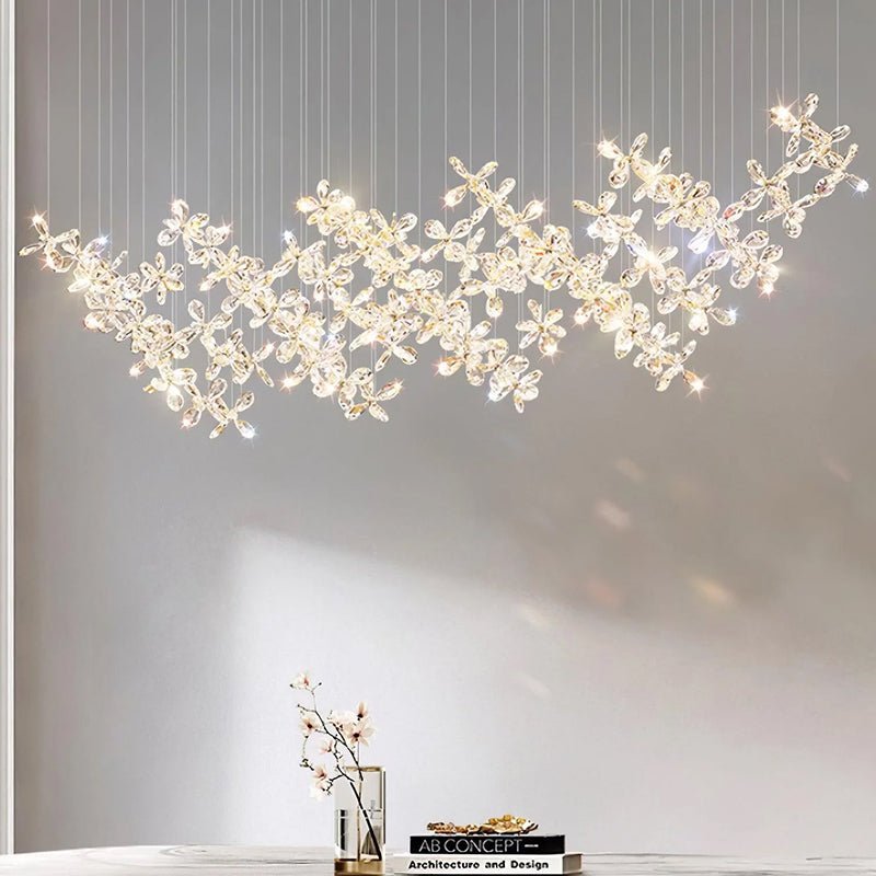 Cross Star Flower Crystal Chandelier - Zelno Lighting
