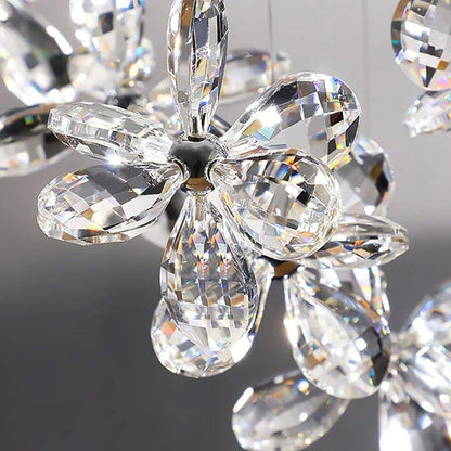 Cross Star Flower Crystal Chandelier - Zelno Lighting