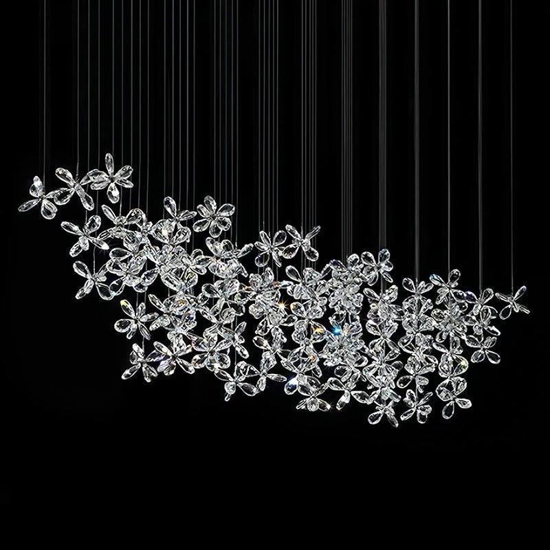 Cross Star Flower Crystal Chandelier - Zelno Lighting