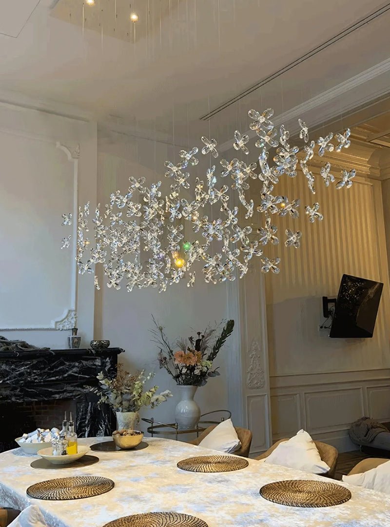 Cross Star Flower Crystal Chandelier - Zelno Lighting