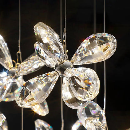 Cross Star Flower Crystal Chandelier - Zelno Lighting