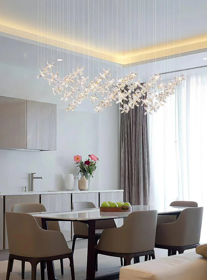 Cross Star Flower Crystal Chandelier - Zelno Lighting