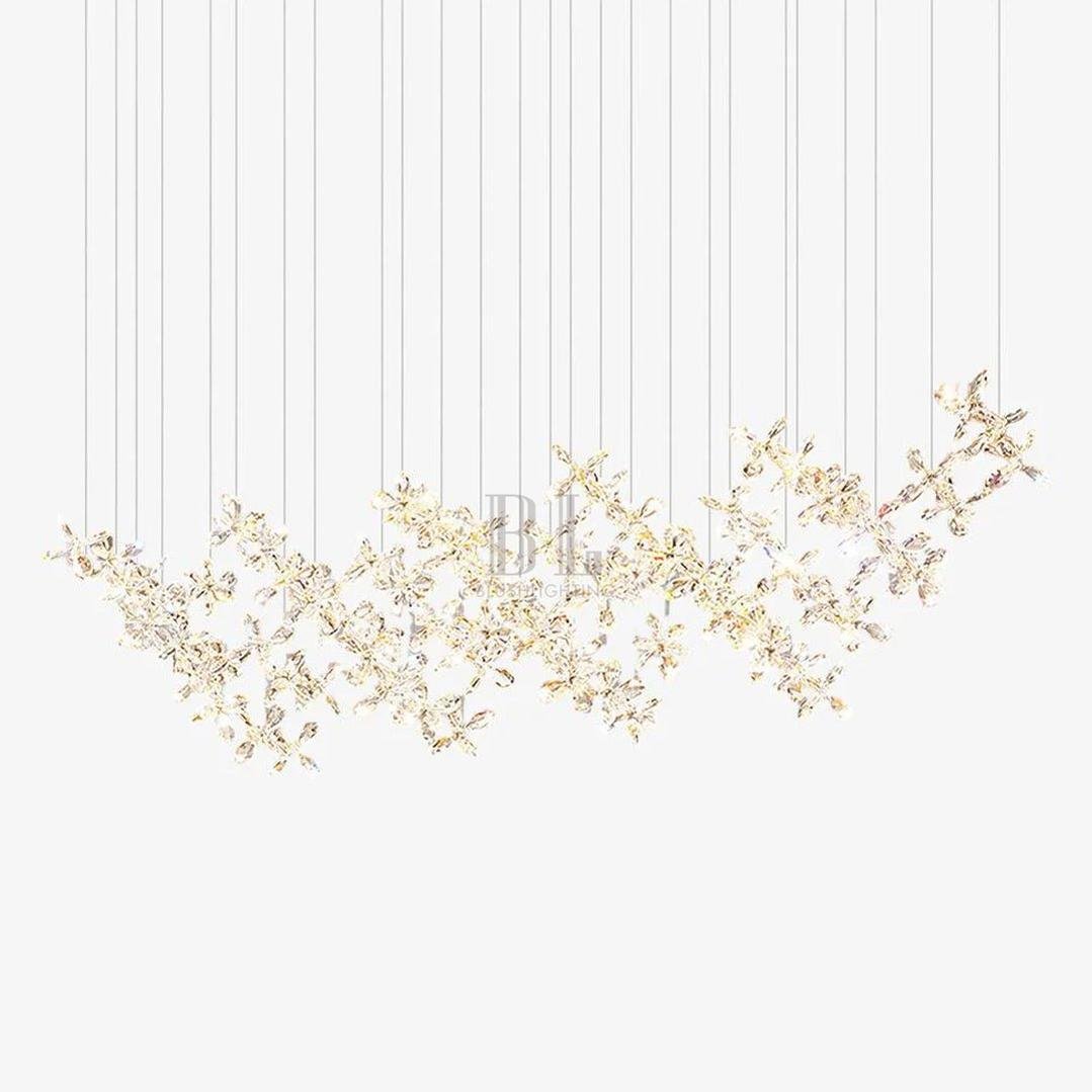 Cross Star Flower Crystal Chandelier - Zelno Lighting