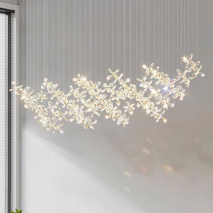 Cross Star Flower Crystal Chandelier - Zelno Lighting