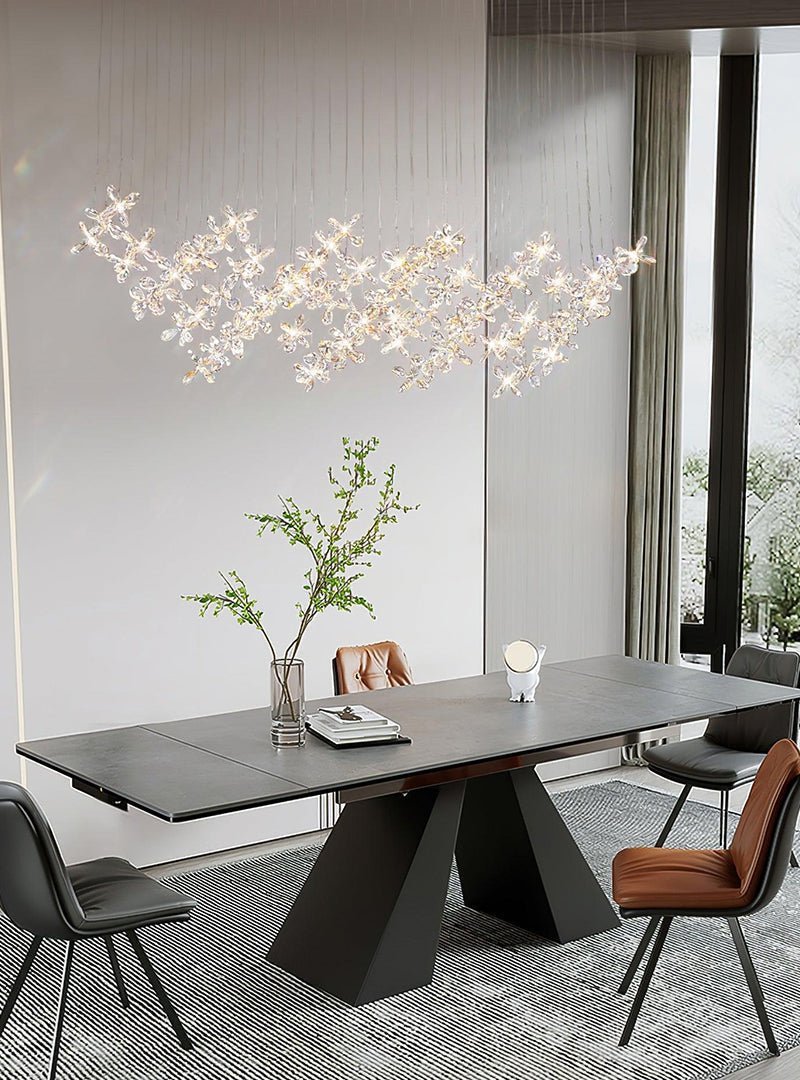 Cross Star Flower Crystal Chandelier - Zelno Lighting