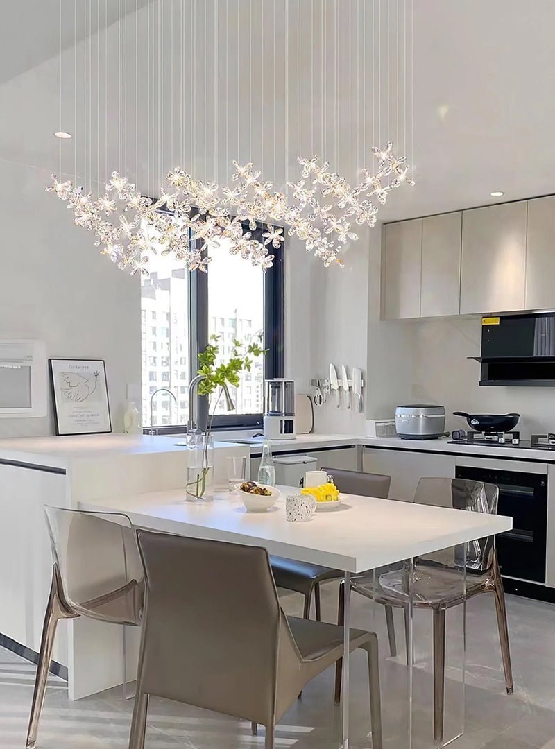 Cross Star Flower Crystal Chandelier - Zelno Lighting