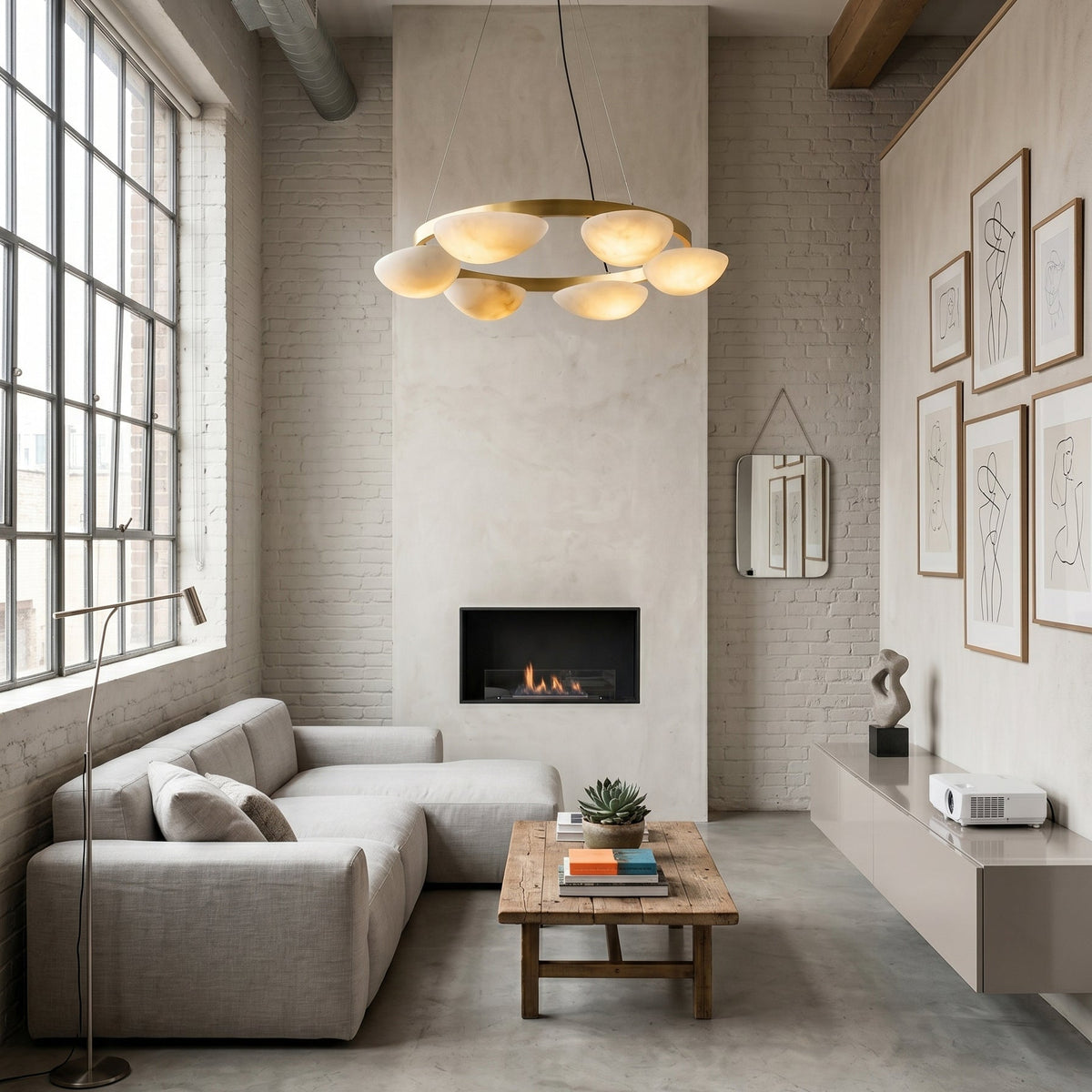Crown Alabaster Chandelier - Zelno