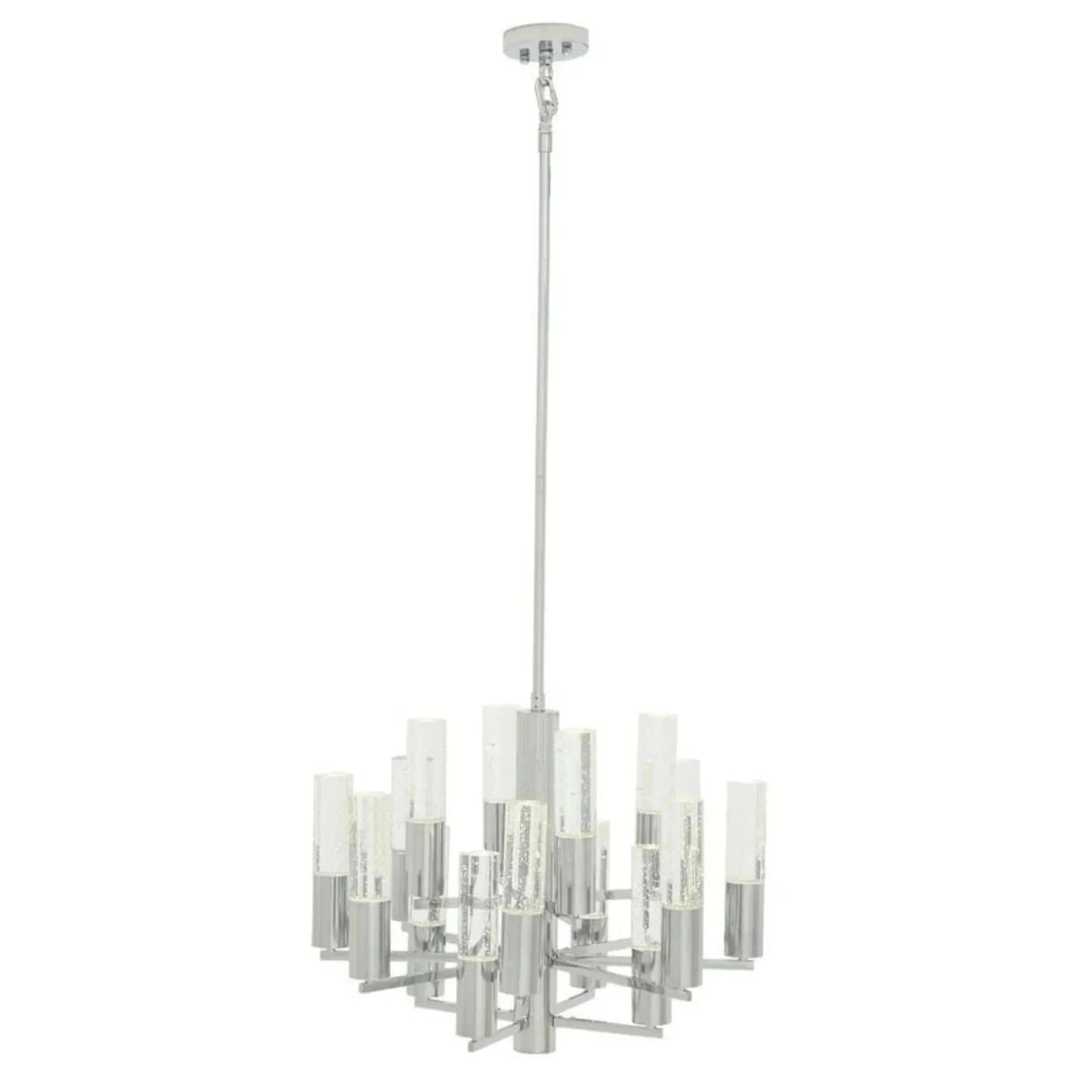 Crystal Cylinders Chandelier 16 Lights Dimmable - Zelno Lighting