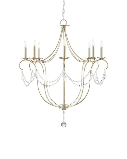 Crystal Lights Large Gold & Silver Chandelier For living room - Zelno