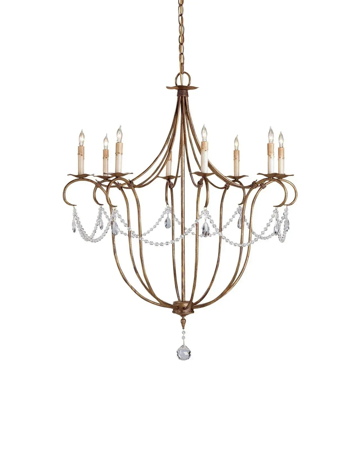 Crystal Lights Large Gold & Silver Chandelier For living room - Zelno