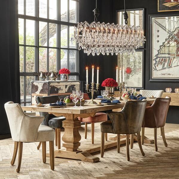 Crystal Rectangular Chandelier - Zelno Lighting