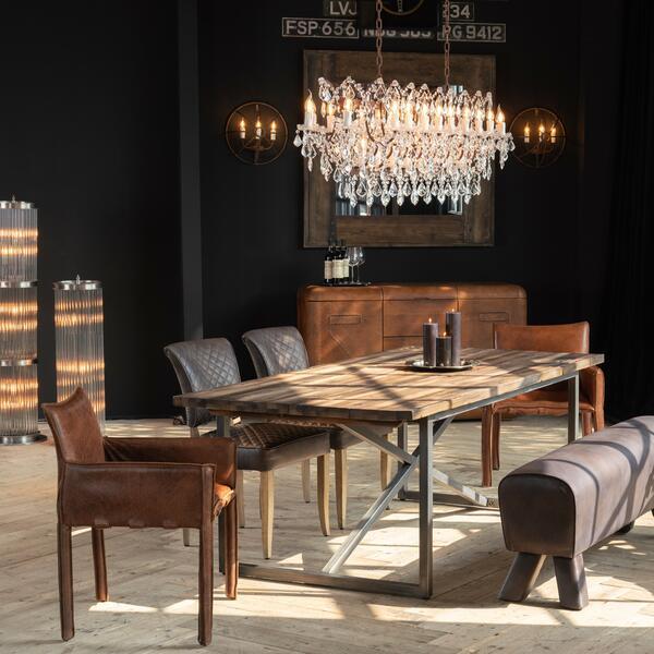 Crystal Rectangular Chandelier - Zelno Lighting