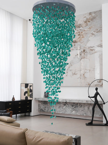 Crystal Stone Crystal Spiral Chandelier - Zelno Lighting