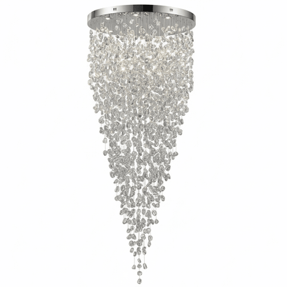 Crystal Stone Crystal Spiral Chandelier - Zelno Lighting