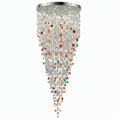 Crystal Stone Crystal Spiral Chandelier - Zelno Lighting