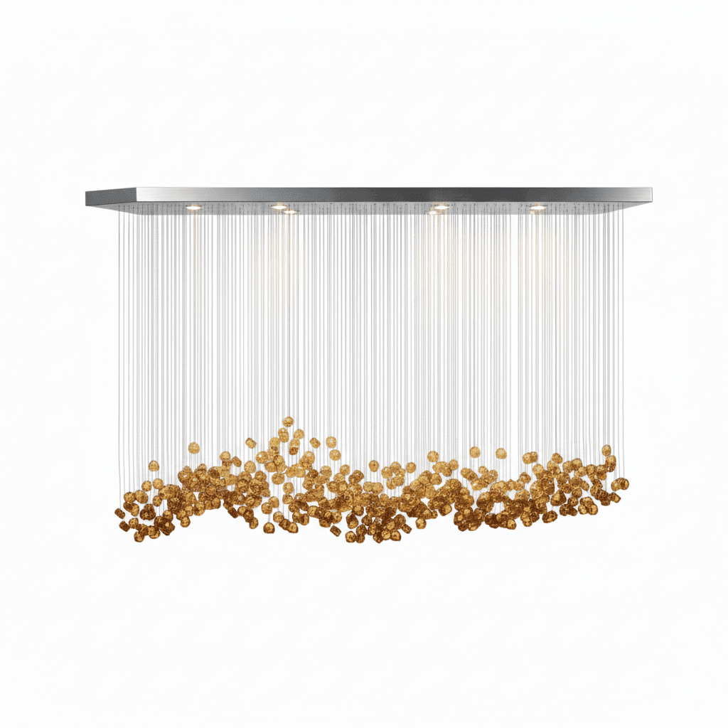 Crystal Stone Crystal Spiral Chandelier - Zelno Lighting