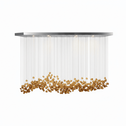 Crystal Stone Crystal Spiral Chandelier - Zelno Lighting