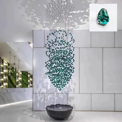 Crystal Stone Crystal Spiral Chandelier - Zelno Lighting