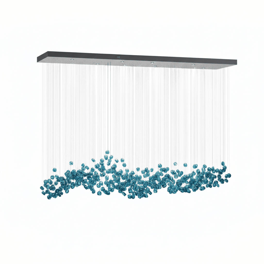 Crystal Stone Crystal Spiral Chandelier - Zelno Lighting