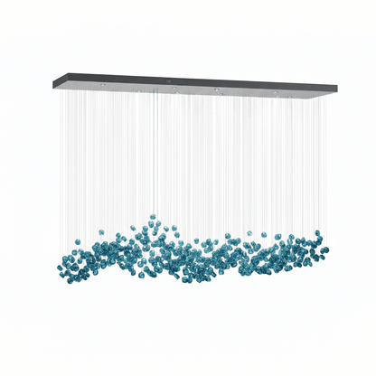 Crystal Stone Crystal Spiral Chandelier - Zelno Lighting