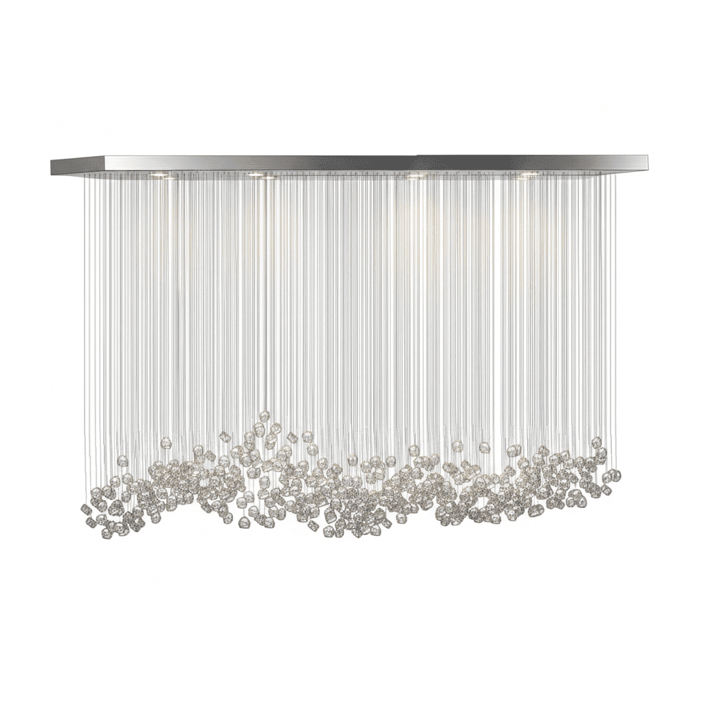 Crystal Stone Crystal Spiral Chandelier - Zelno Lighting