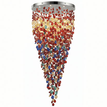 Crystal Stone Crystal Spiral Chandelier - Zelno Lighting