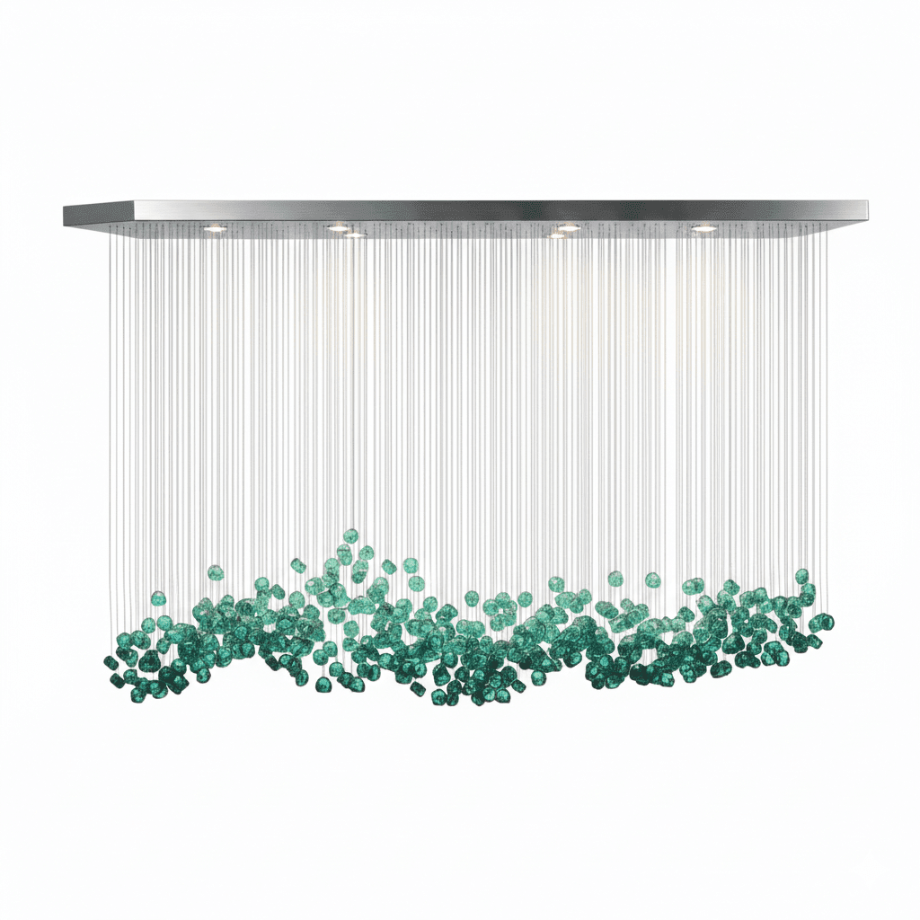 Crystal Stone Crystal Spiral Chandelier - Zelno Lighting