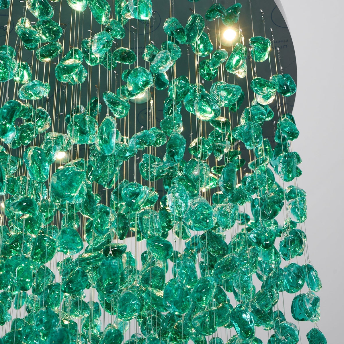 Crystal Stone Crystal Spiral Chandelier - Zelno Lighting