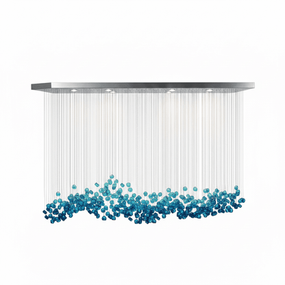 Crystal Stone Crystal Spiral Chandelier - Zelno Lighting