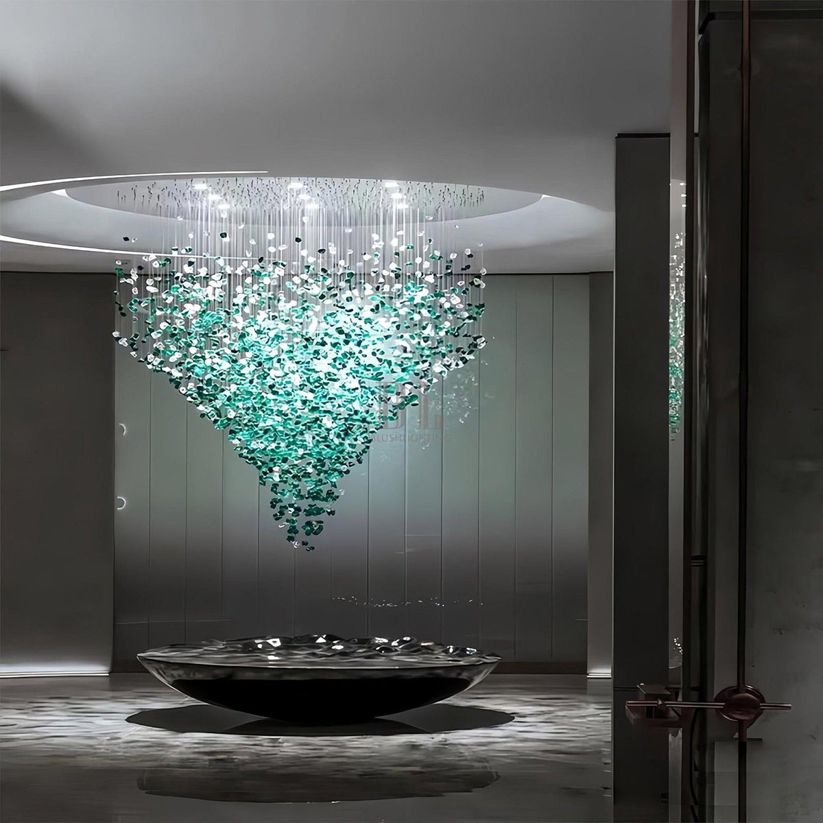 Crystal Stone Crystal Spiral Chandelier - Zelno Lighting