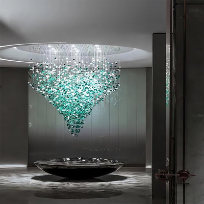 Crystal Stone Crystal Spiral Chandelier - Zelno Lighting