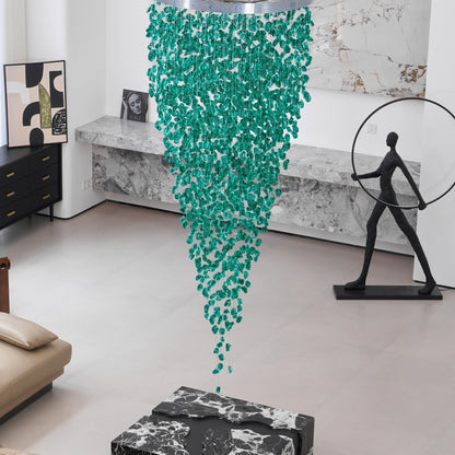 Crystal Stone Crystal Spiral Chandelier - Zelno Lighting