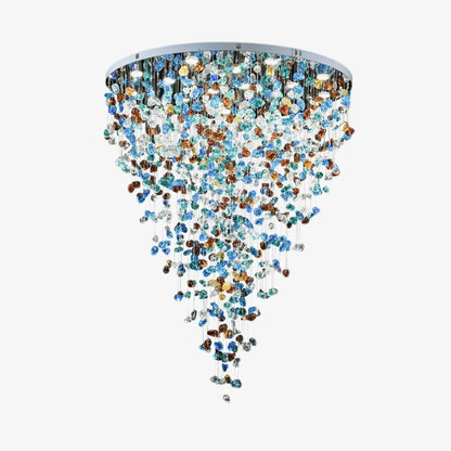 Crystal Stone Crystal Spiral Chandelier - Zelno Lighting