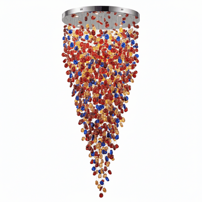 Crystal Stone Crystal Spiral Chandelier - Zelno Lighting