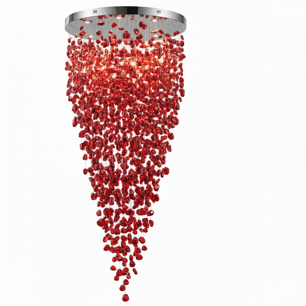 Crystal Stone Crystal Spiral Chandelier - Zelno Lighting
