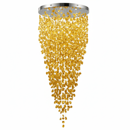 Crystal Stone Crystal Spiral Chandelier - Zelno Lighting