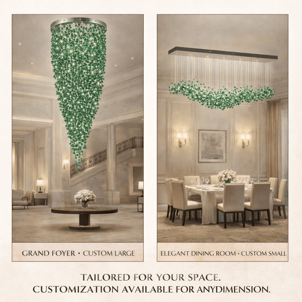 Crystal Stone Crystal Spiral Chandelier - Zelno Lighting