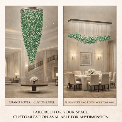 Crystal Stone Crystal Spiral Chandelier - Zelno Lighting