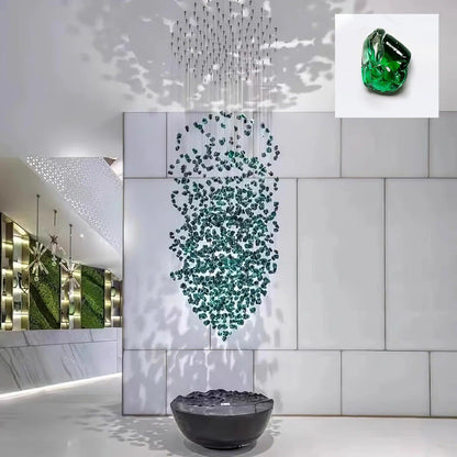 Crystal Stone Crystal Spiral Chandelier - Zelno Lighting