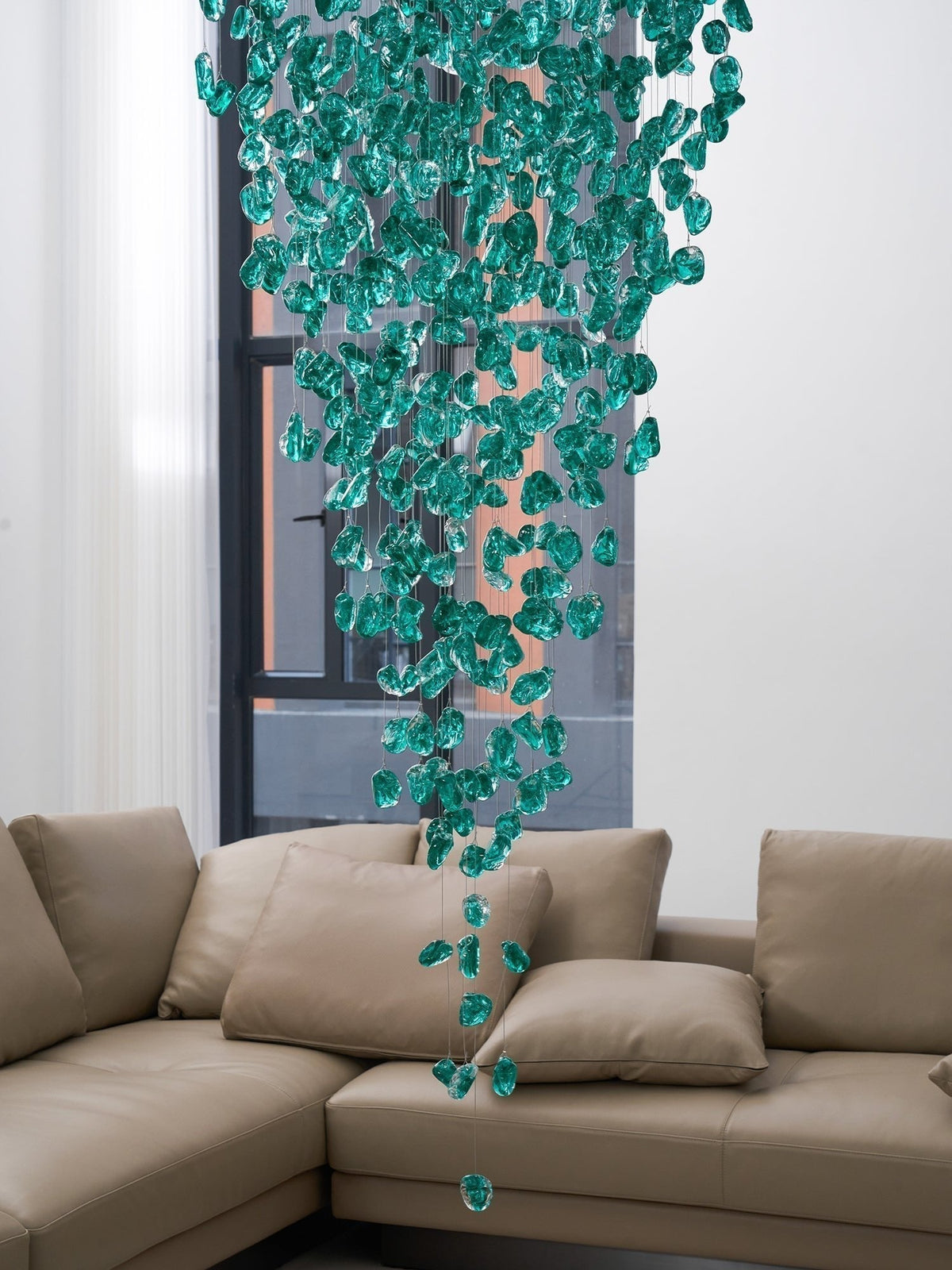 Crystal Stone Crystal Spiral Chandelier - Zelno Lighting