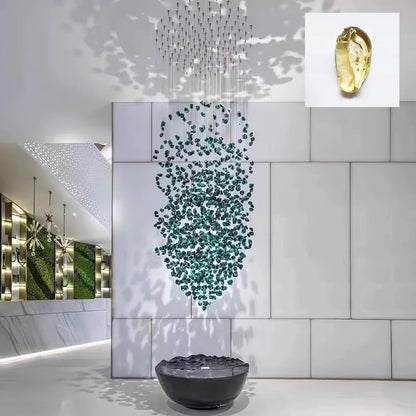Crystal Stone Crystal Spiral Chandelier - Zelno Lighting